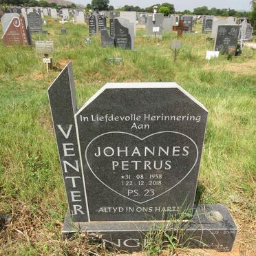 VENTER Johannes Petrus 1958-2018