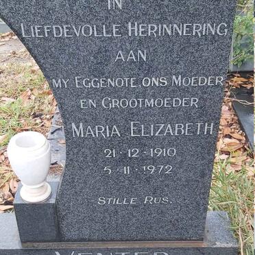 VENTER Maria Elizabeth 1910-1972 