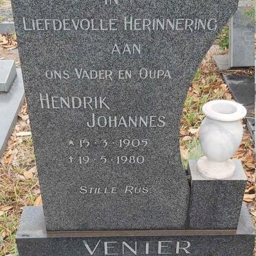 VENTER Hendrik Johannes 1905-1980