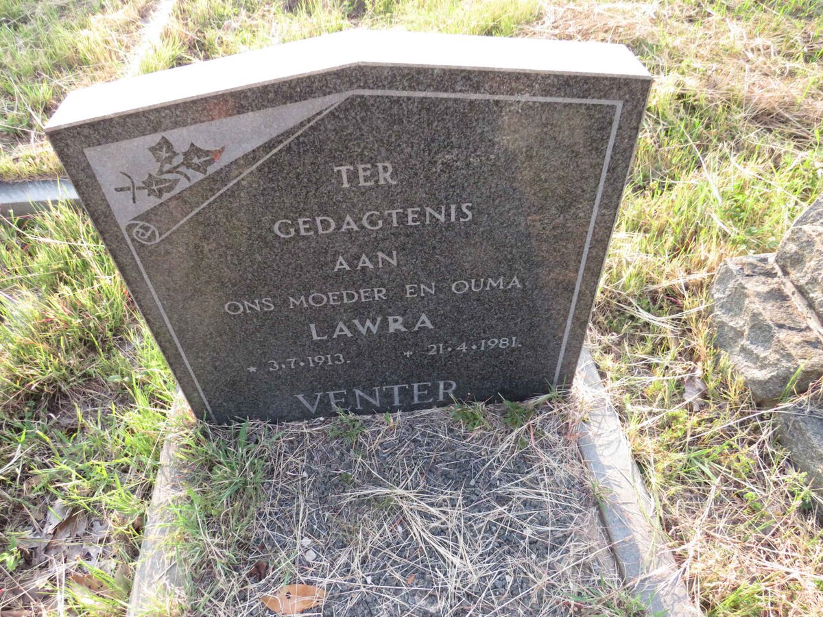 VENTER Lawra 1913-1981