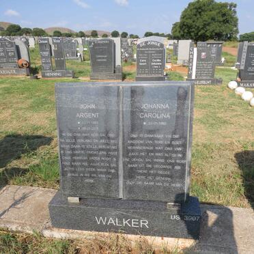 WALKER John Argent 1951-2015 & Johanna Carolina 1965-