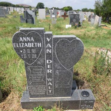 WALT Anna Elizabeth, van der 1961-2018