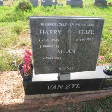 ZYL Harry, van 1945-2015 & Elize 1947- :: VAN ZYL Allen 1979-