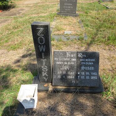 ZOWITSKY Jan 1940-1984 & Susan 1943-2013
