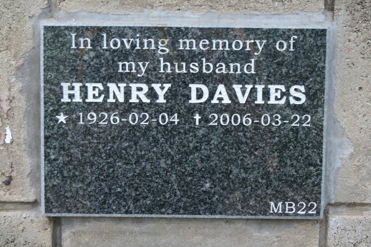 DAVIES Henry 1926-2006