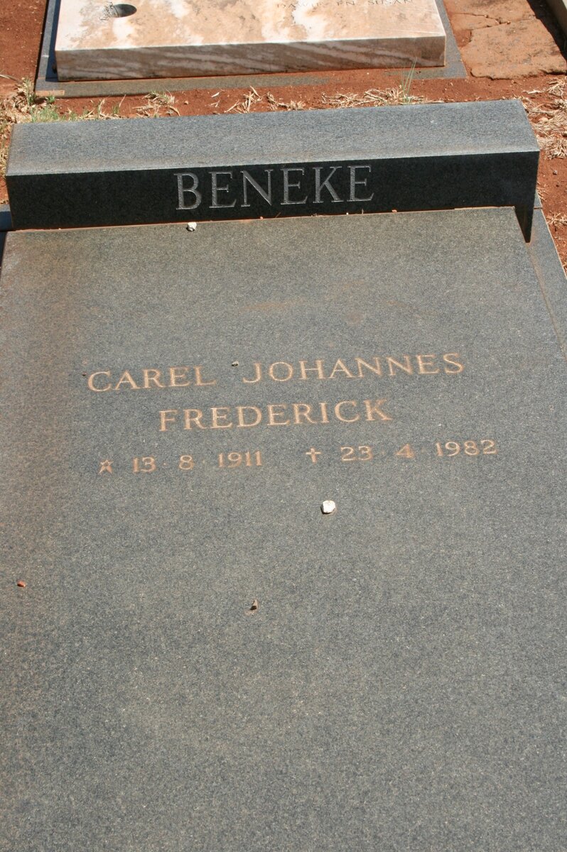 BENEKE Carel Johannes Frederick 1911-1982