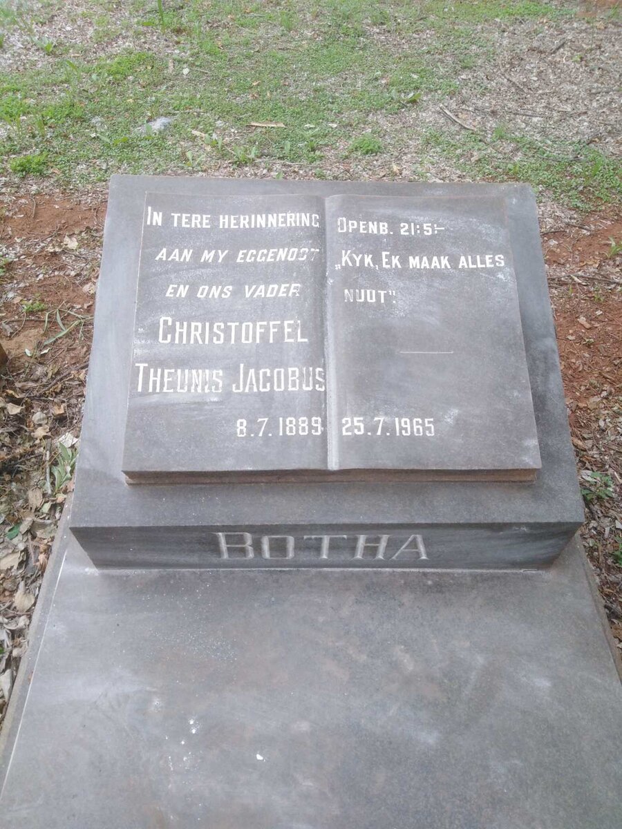 BOTHA Christoffel Theunis Jacobus 1889-1965