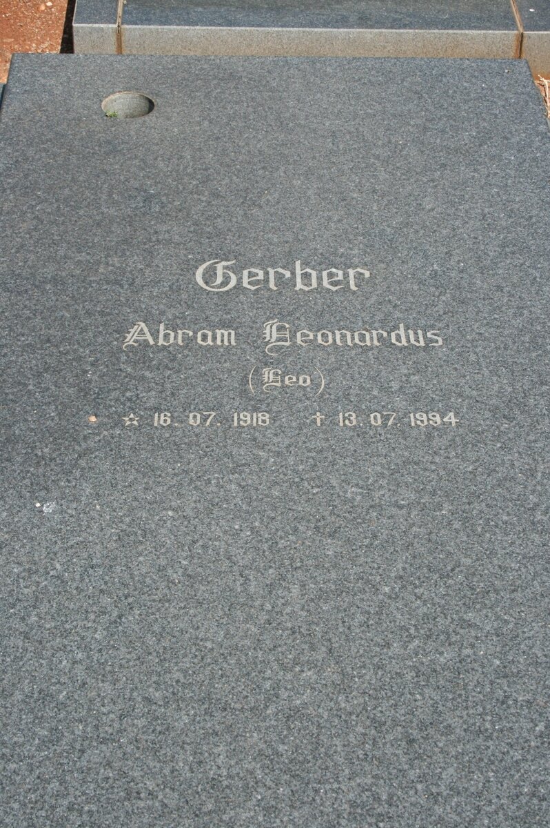 GERBER Abram Leonardus 1918-1994