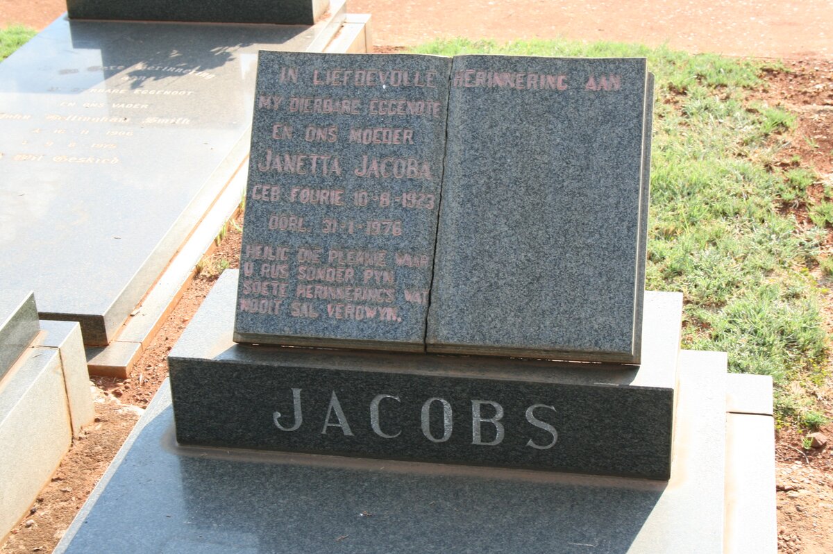 JACOBS Janetta Jacoba nee FOURIE 1923-1976
