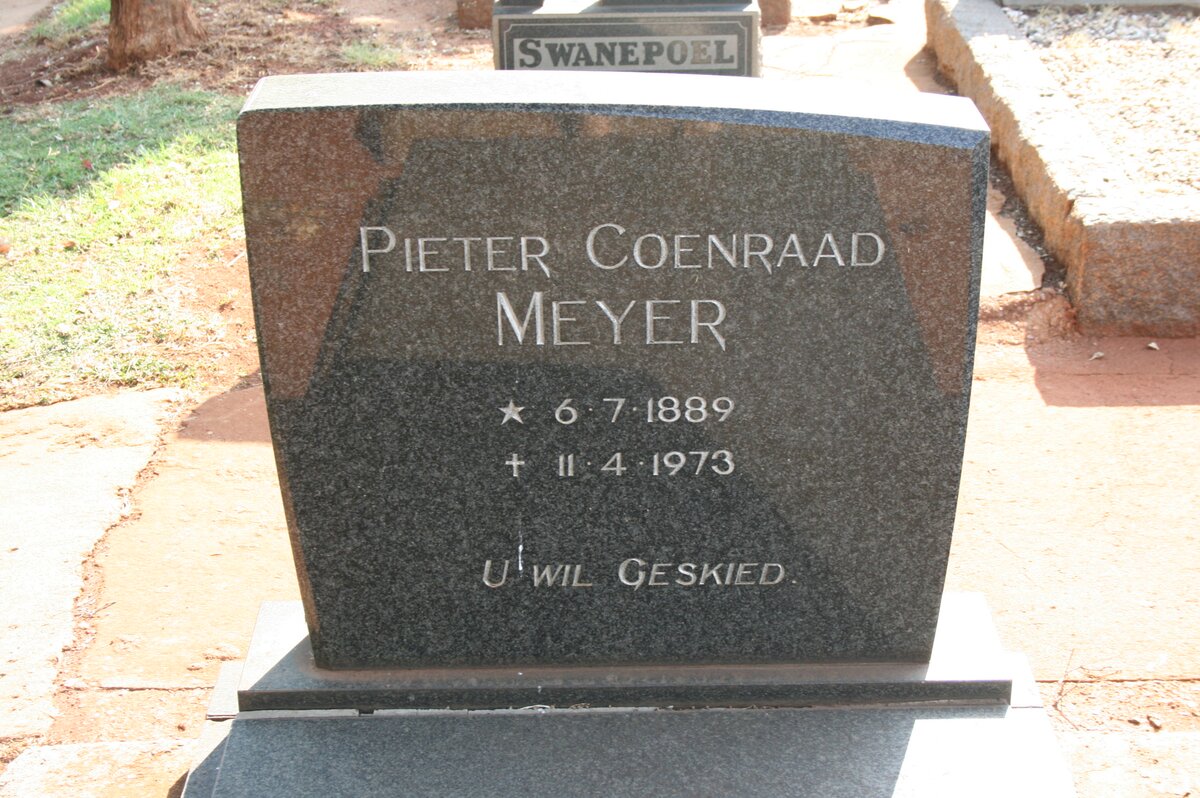 MEYER Pieter Coenraad 1889-1973