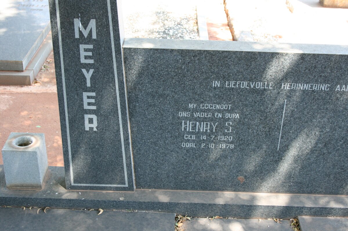 MEYER Henry S. 1920-1978