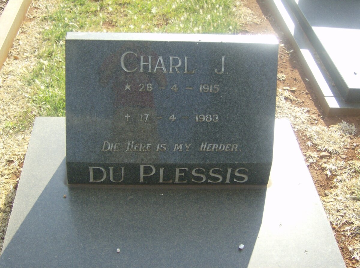 PLESSIS Charl J., du 1915-1983