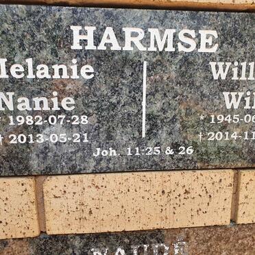 HARMSE Willie 1945-2014 :: HARMSE Melanie 1982-2013
