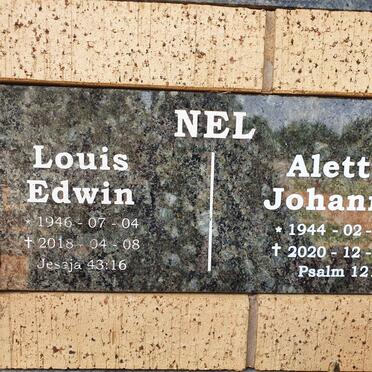 NEL Louis Edwin 1946-2018 &amp; Aletta Johanna 1944-2020