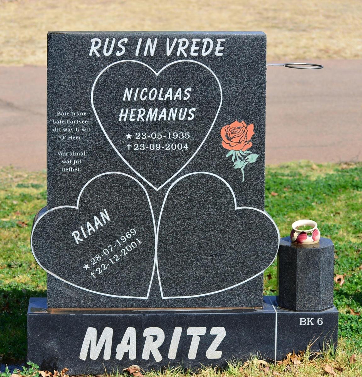 MARITZ Nicolaas Hermanus 1935-2004 :: MARITZ Riaan 1969-2001