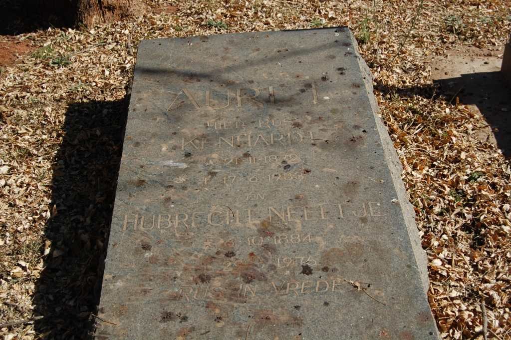 AURET Kenhardt 1879-1933 &amp; Hubrecht Neeltje 1884-1975