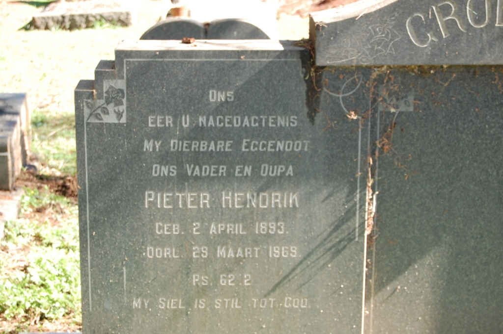 GROBLER Pieter Hendrik 1893-1969