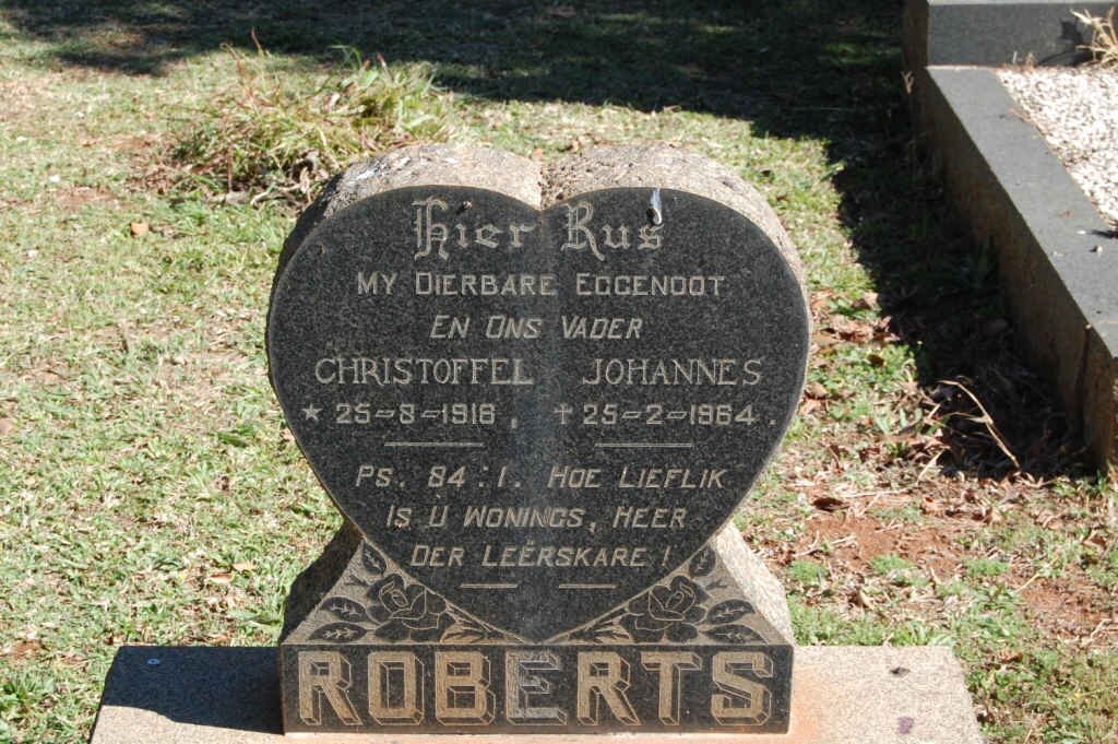 ROBERTS Christoffel Johannes 1918-1964