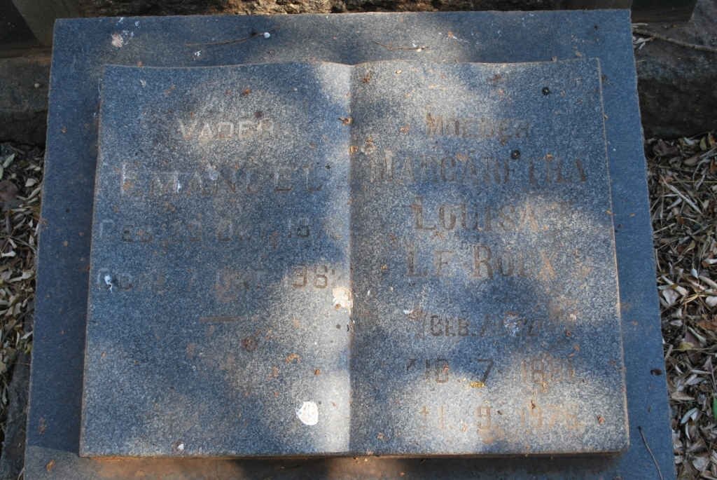 STRICKER Emanuel 187?-1962 &amp; Margaretha Louisa  LE ROUX  188?-1976