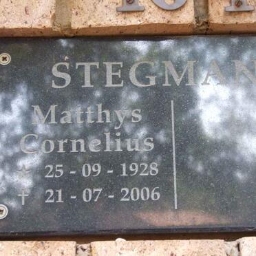 STEGMANN Matthys Cornelius 1928-2006