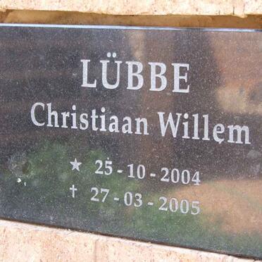 LÜBBE Christiaan Willem 2004-2005