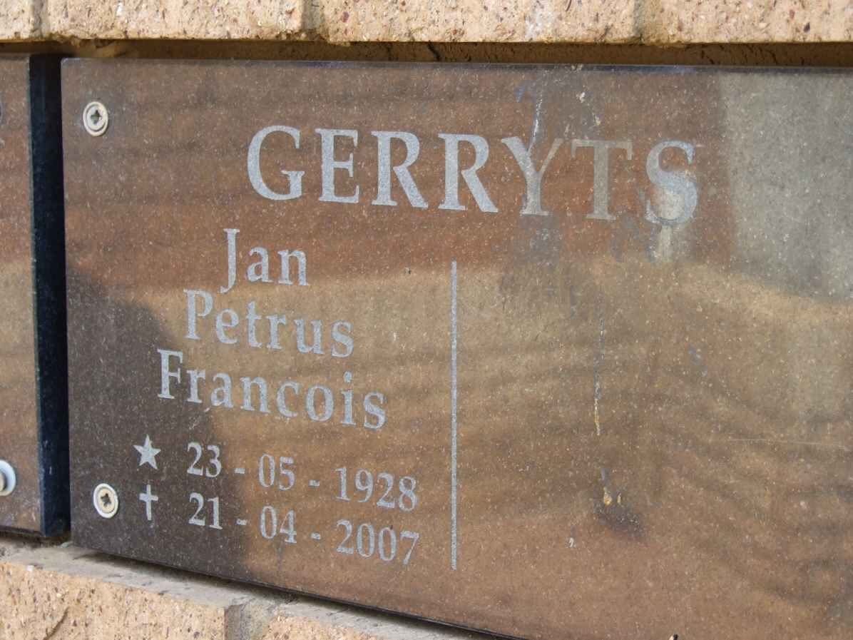 GERRYTS Jan Petrus Francois 1928-2007