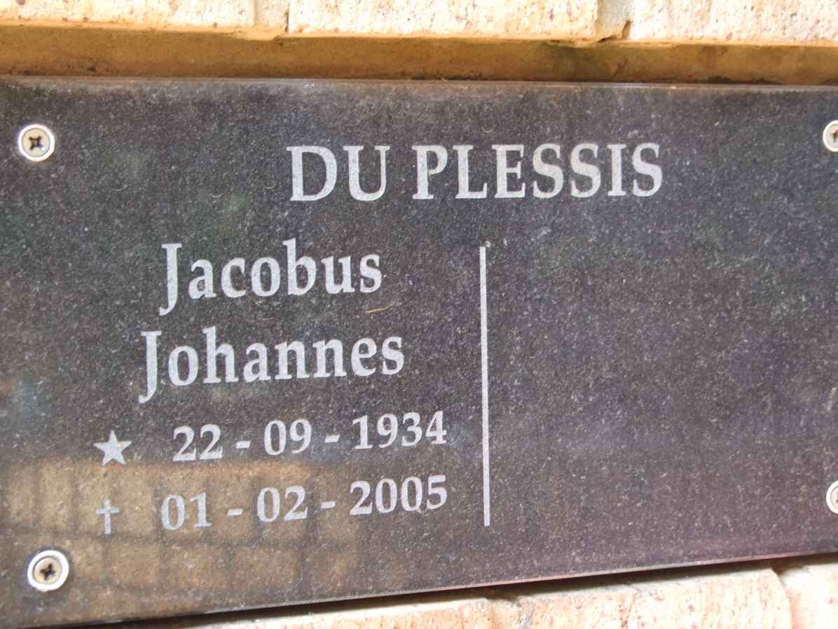 PLESSIS Jacobus Johannes, du 1934-2005