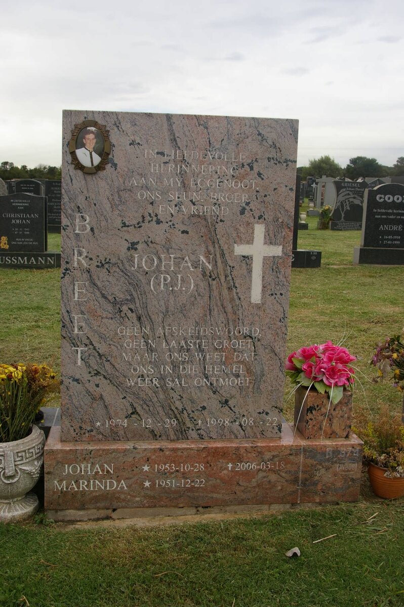 BREET Johan 1953-2006 &amp; Marinda 1951- :: BREET P.J. 1974-1998