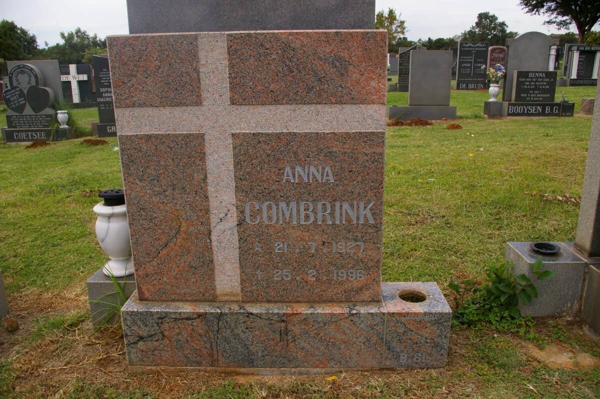 COMBRINK Anna 1927-1996