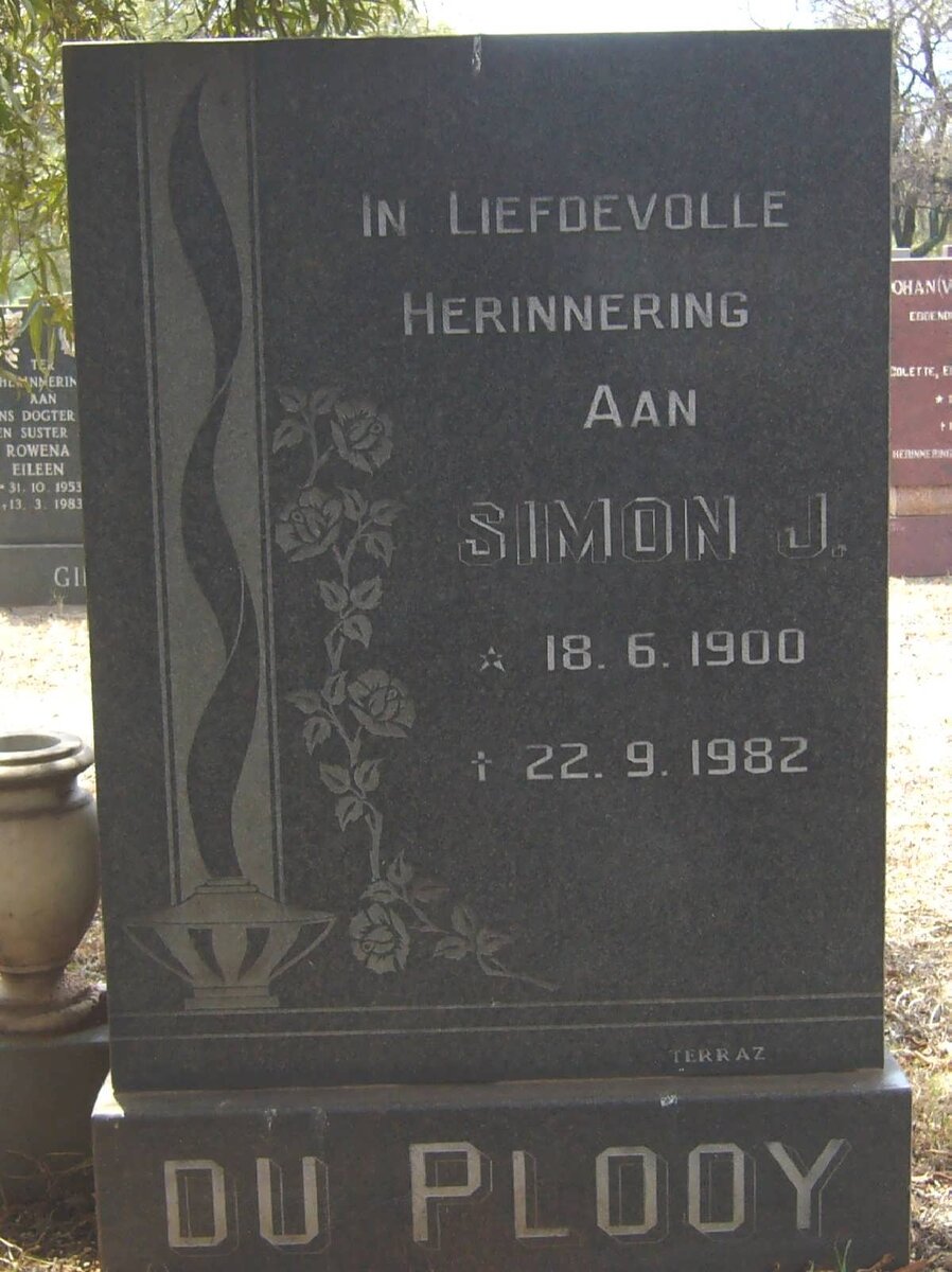 PLOOY Simon J., du 1900-1982
