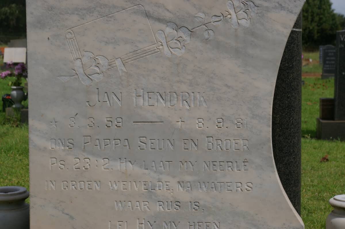 ? Jan Hendrik 1959-1981