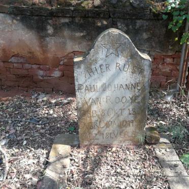 ROOYEN Paul Johannes, van 1857-1930