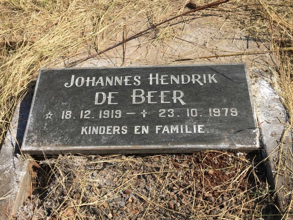 BEER Johannes Hendrik, de 1919-1979