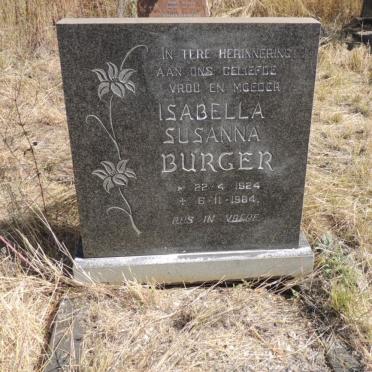 BURGER Isabella Susanna 1924-1984