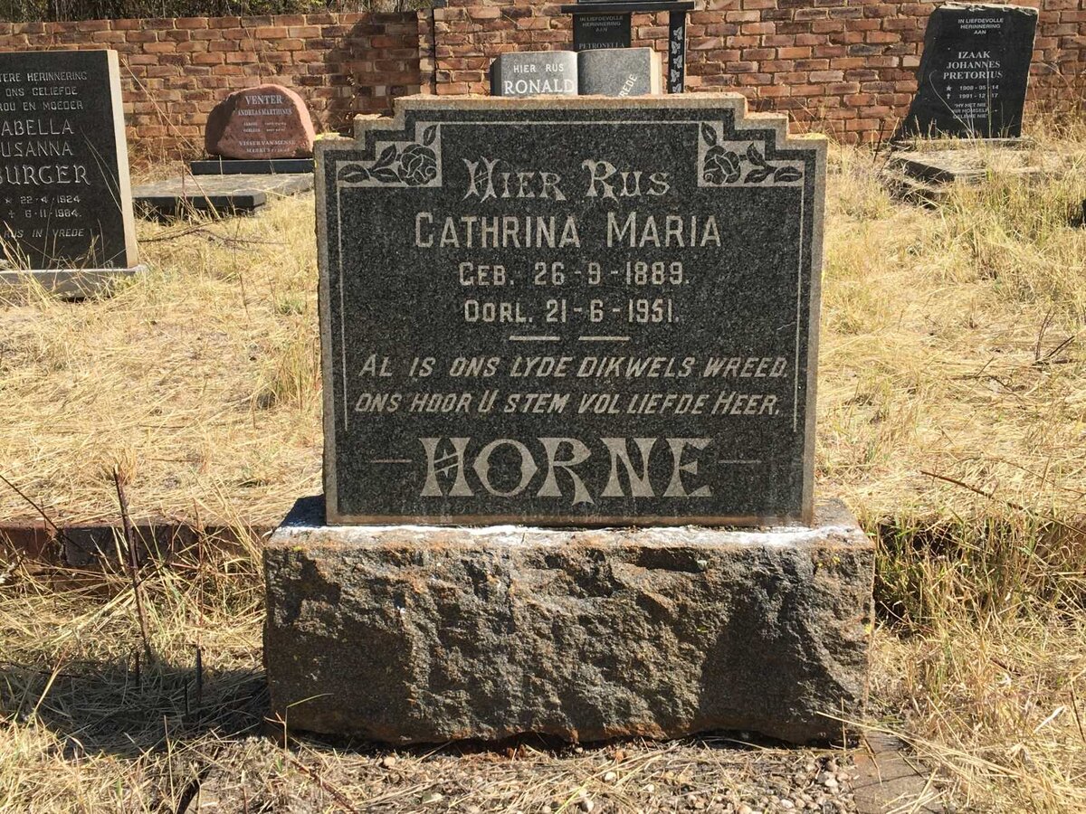 HORNE Cathrina Maria 1889-1951