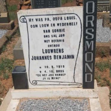 ORSMOND Louwrens Johannes Benjamin 1919-2005