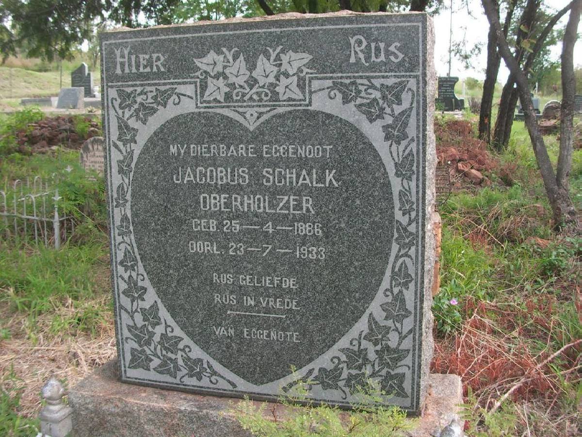 OBERHOLZER Jacobus Schalk 1886-1933