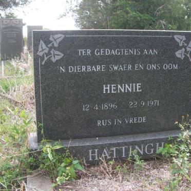 HATTINGH Hennie 1896-1971
