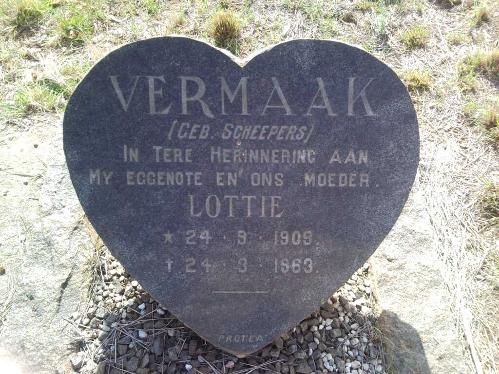 VERMAAK Lottie nee SCHEEPERS 1909-1963