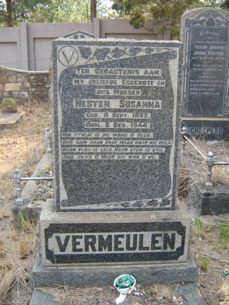 VERMEULEN Hester Susanna 1892-1944