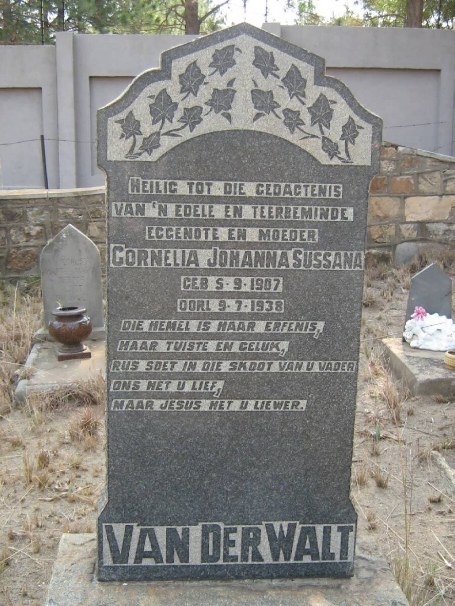 WALT Cornelia Johanna Sussana, van der 1907-1938