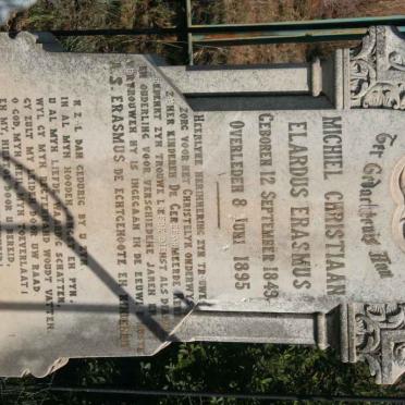 ERASMUS Michiel Christiaan Elardus 1849-1895