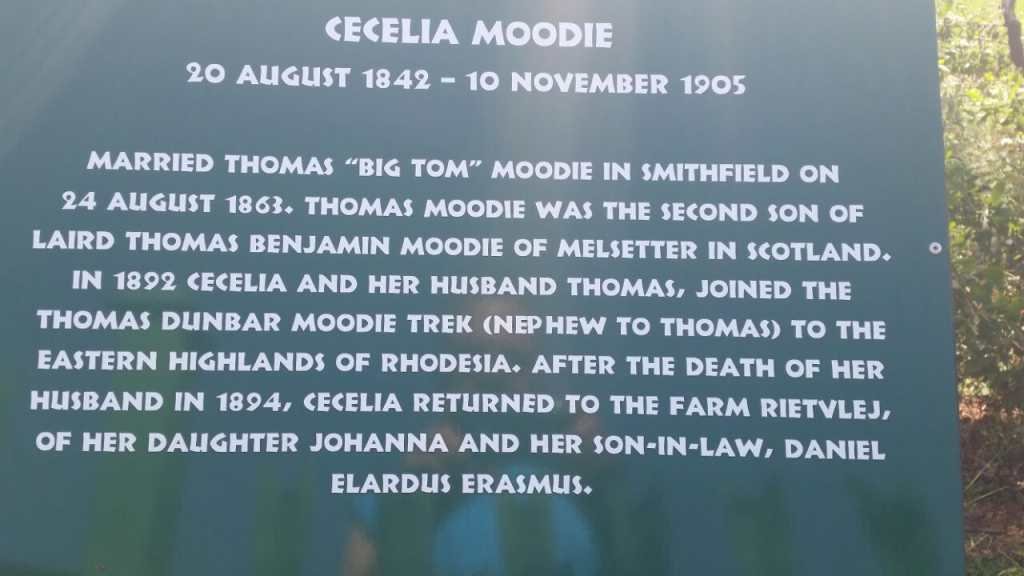 MOODIE Cecilia nee ROBBERTSE 1842-1905