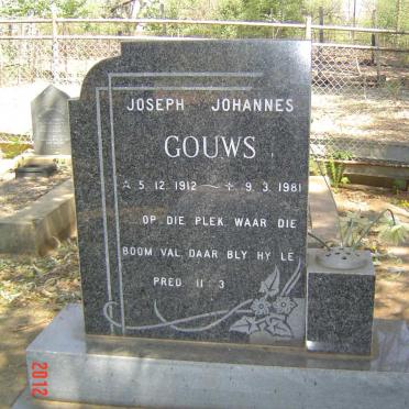 GOUWS Joseph Johannes 1912-1981