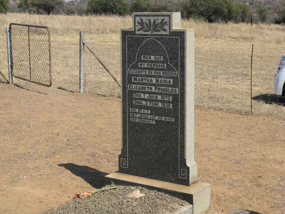 PRINSLOO Martha Maria Elizabeth 1873-1939
