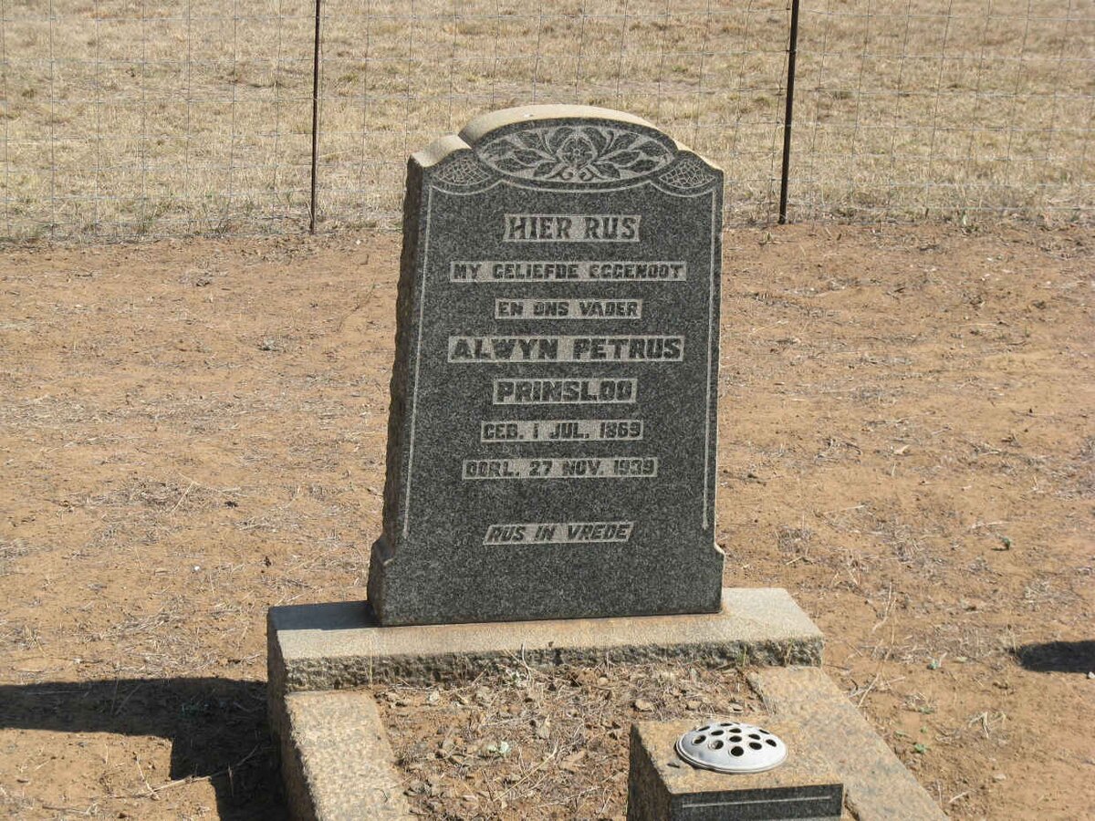 PRINSLOO Alwyn Petrus 1869-1939