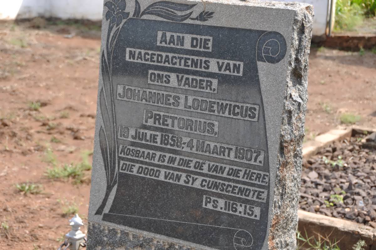 PRETORIUS Johannes Lodewicus 1858-1907