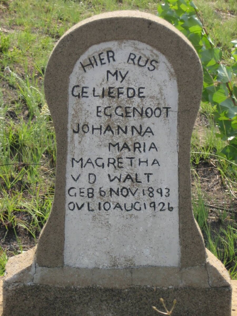 WALT Johanna Maria Magretha, v.d. 1893-1926