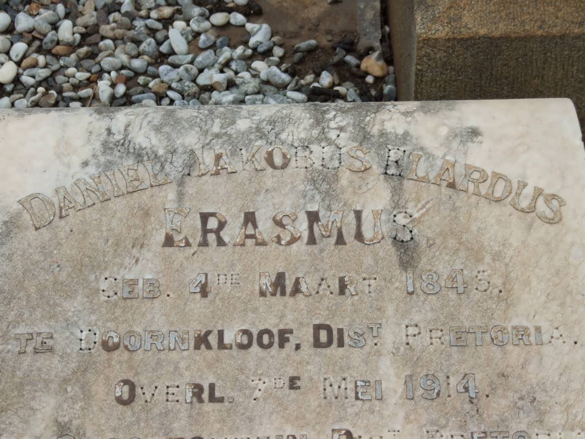 ERASMUS Daniel Jakobus Elardus 1845-1914