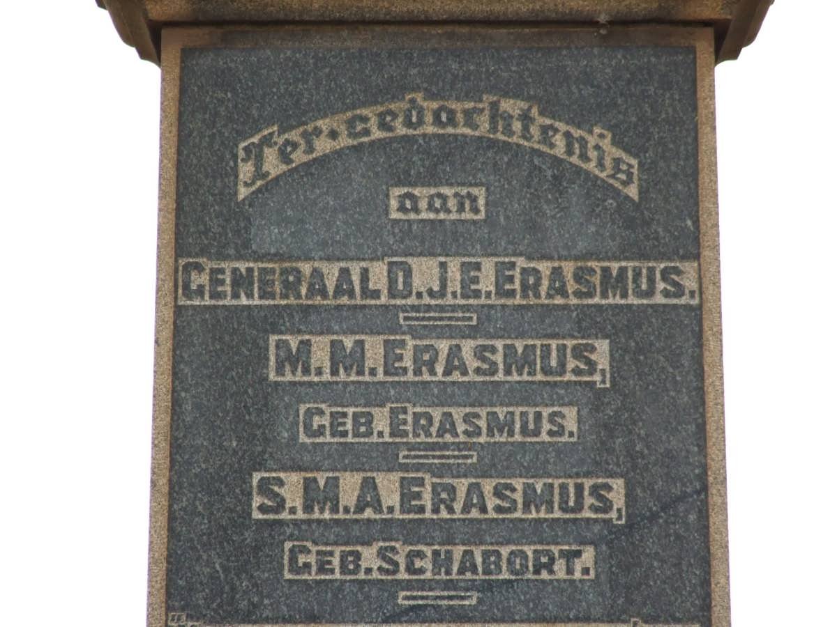 ERASMUS D.J.E. :: ERASMUS M.M. nee ERASMUS :: ERASMUS S.M.A. nee SCHABORT